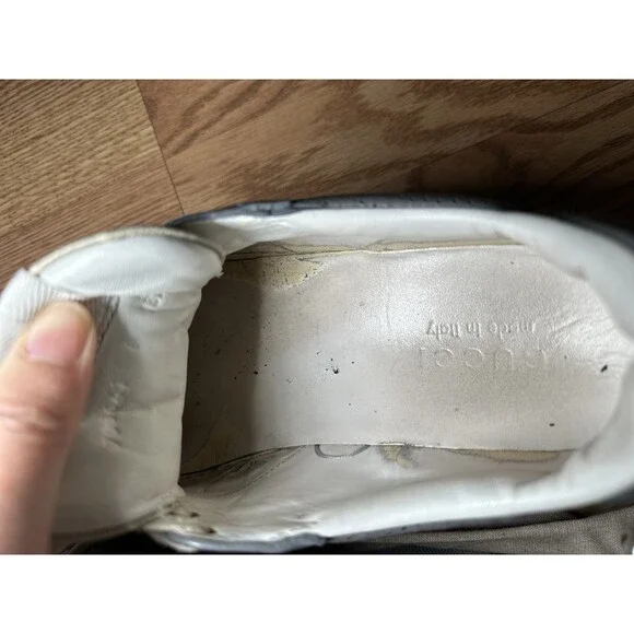 Gucci GG Chunky Monogram Sneakers Men Olive/Grey-Beige Size UK 8 - Picture 9 of 12